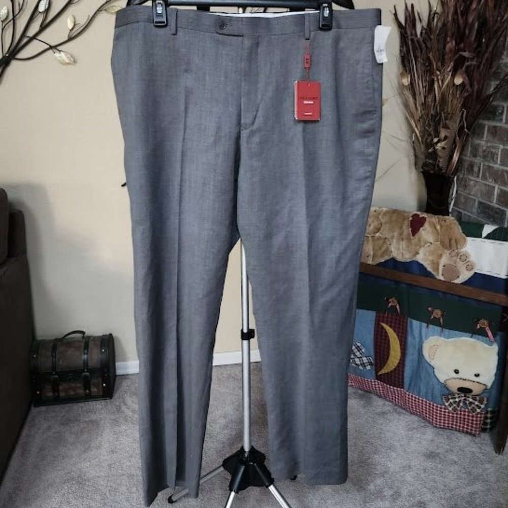 NWT Linea Uomo sz 42 x 32 wool modern fit mens pants